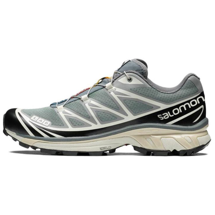 Salomon XT-6 RECUT Low-Top Sneakers – Grey / Black / Cream