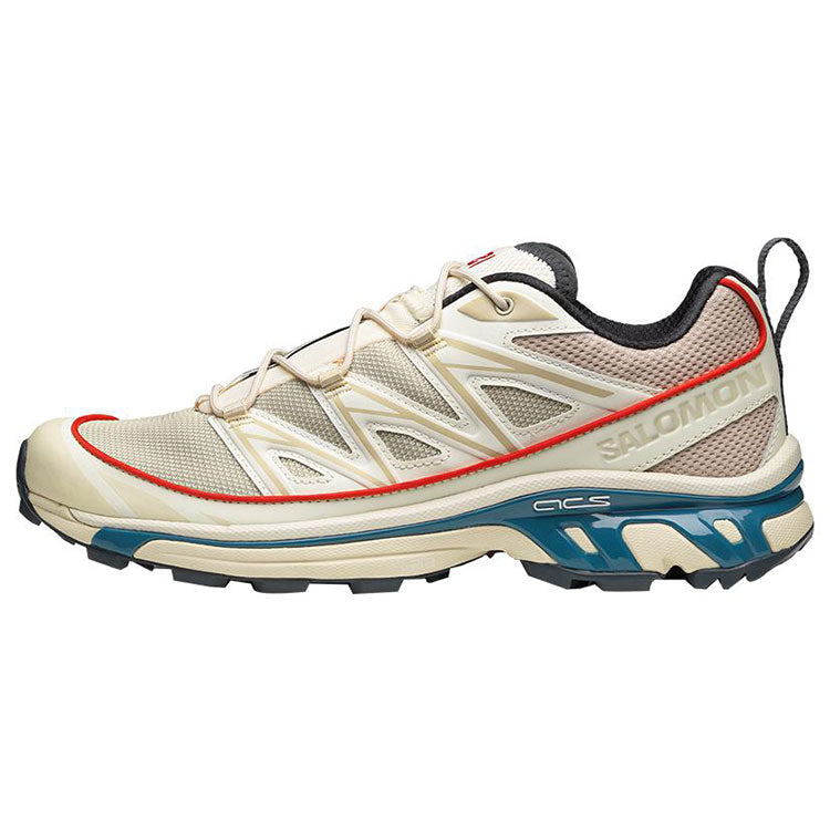 Salomon XT-6 Expanse Low-Top Sneakers – Cream / Teal / Red