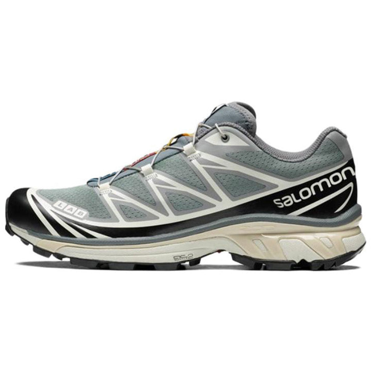 Salomon XT-6 RECUT Low-Top Sneakers – Grey / Black / Cream