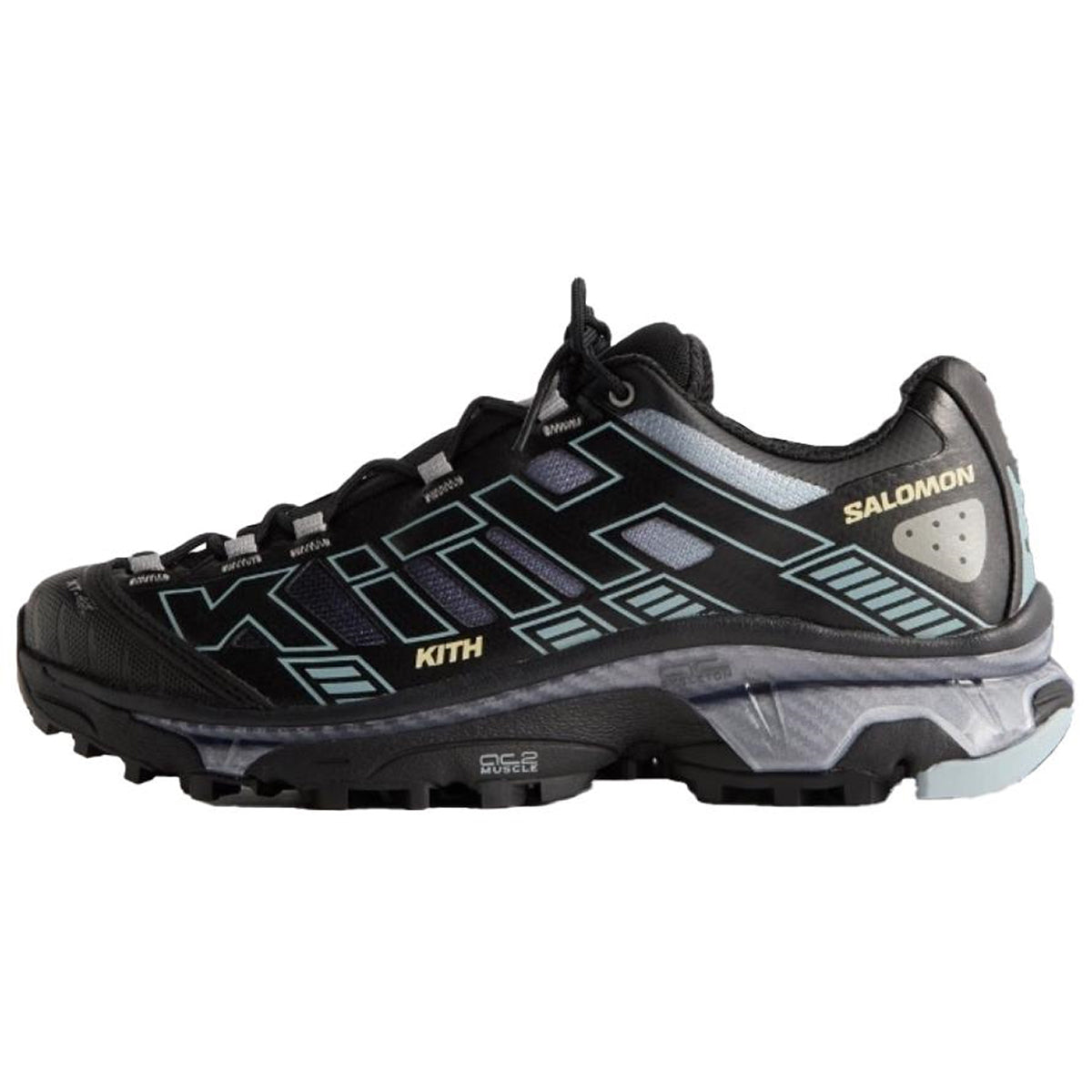 KITH × Salomon XT-4K Sneakers – Black / Grey / Pale Blue