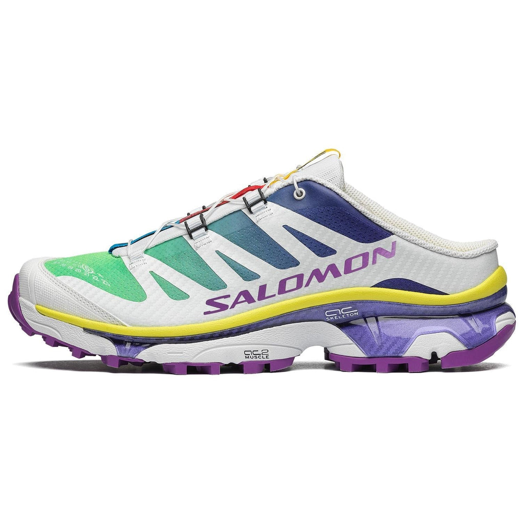 Salomon XT-4 Mule Shoes – White / Green / Purple