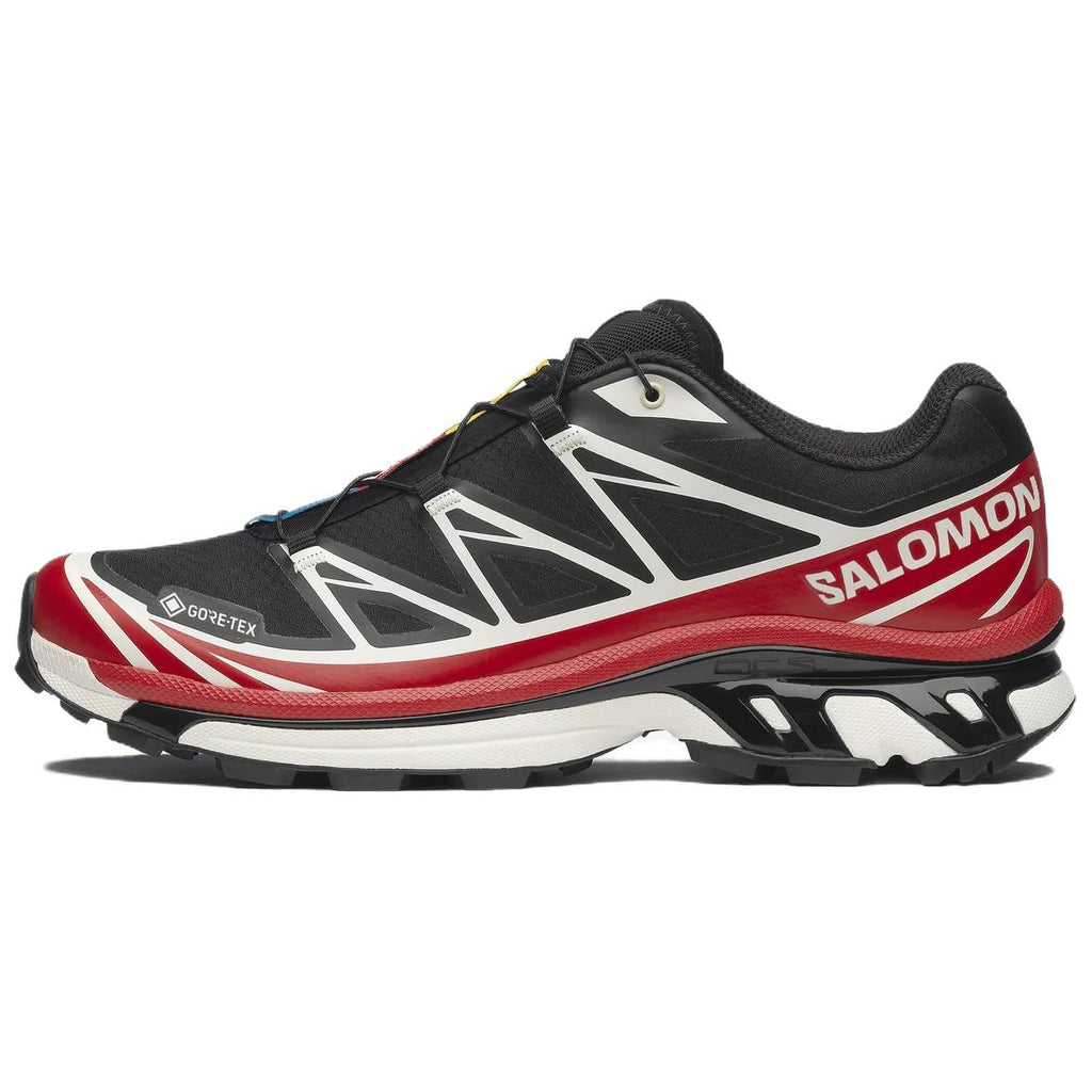 Salomon XT-6 GTX Low-Top Sneakers – Black / Red / White
