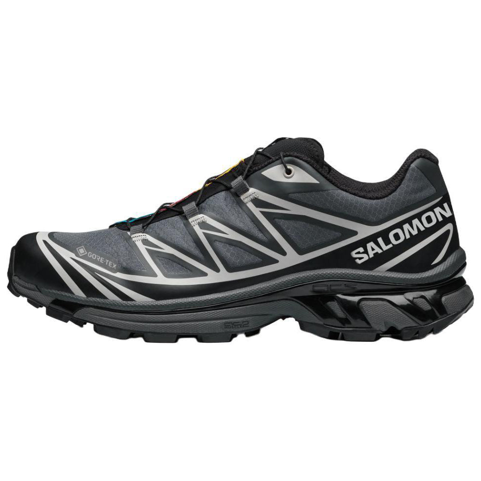 Salomon XT-6 GORE-TEX Low-Top Sneakers – Charcoal / Black / Silver