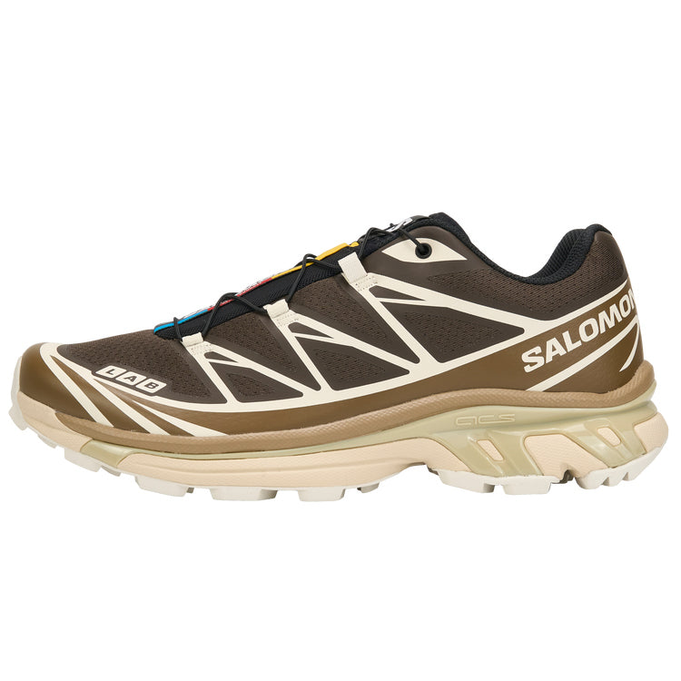 Salomon XT-6 RECUT Low-Top Sneakers – Brown / Cream / Tan