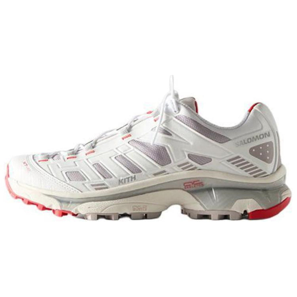 KITH × Salomon XT-4K Sneakers – White / Grey / Red