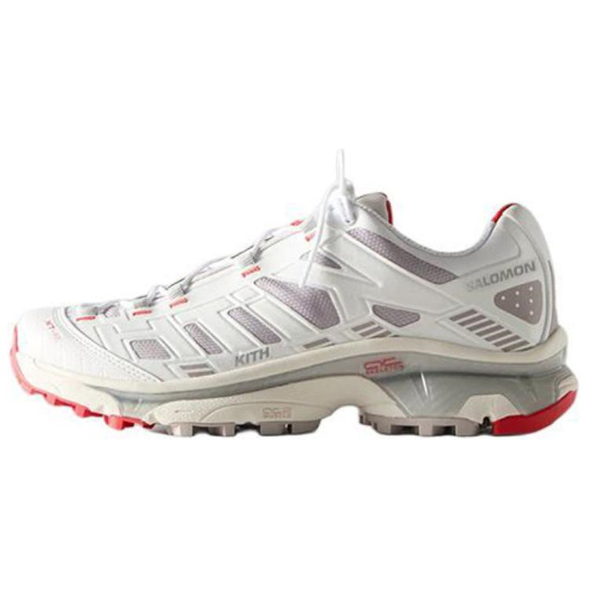 KITH × Salomon XT-4K Sneakers – White / Grey / Red