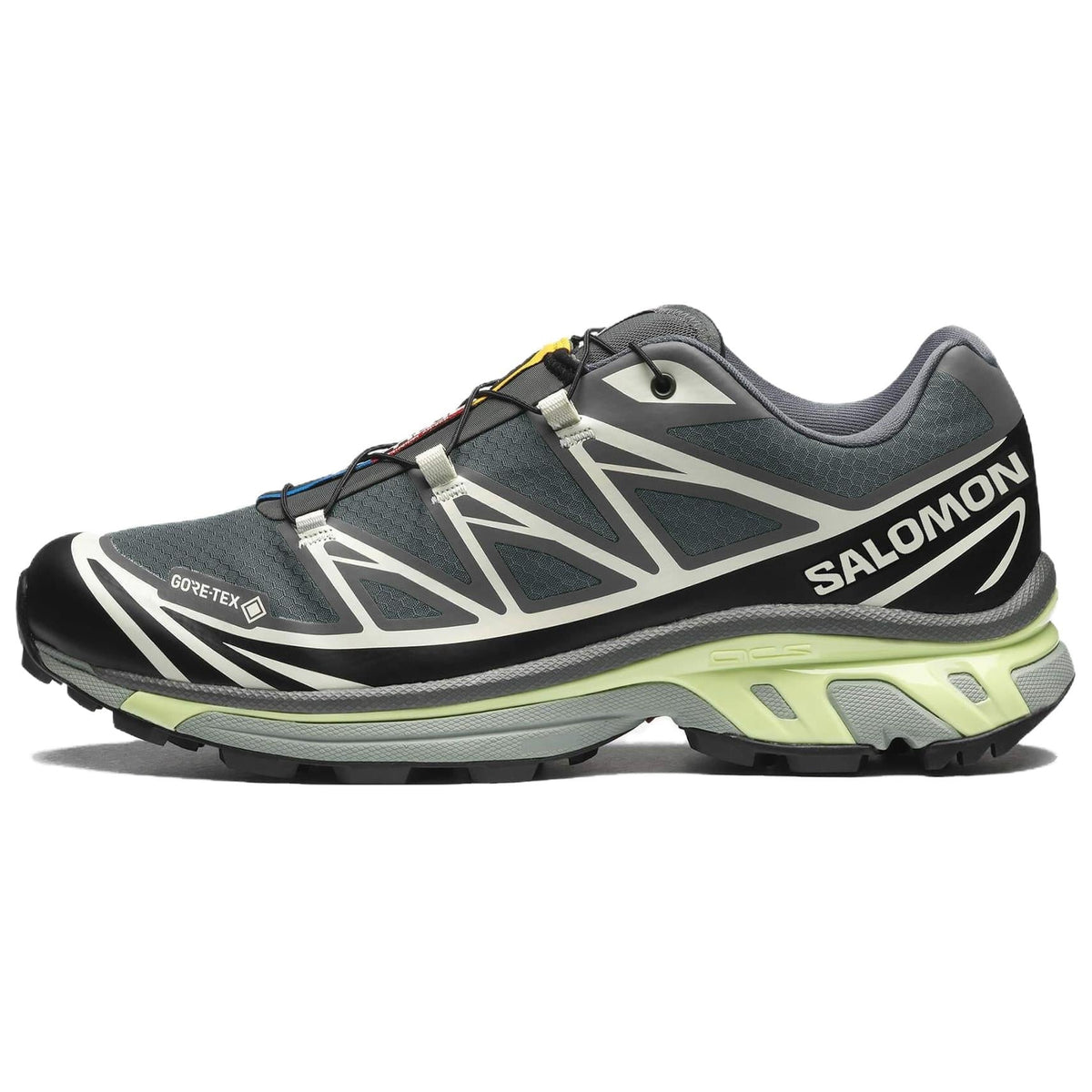 Salomon XT-6 GTX Low-Top Sneakers – Grey / Black / Pale Lime