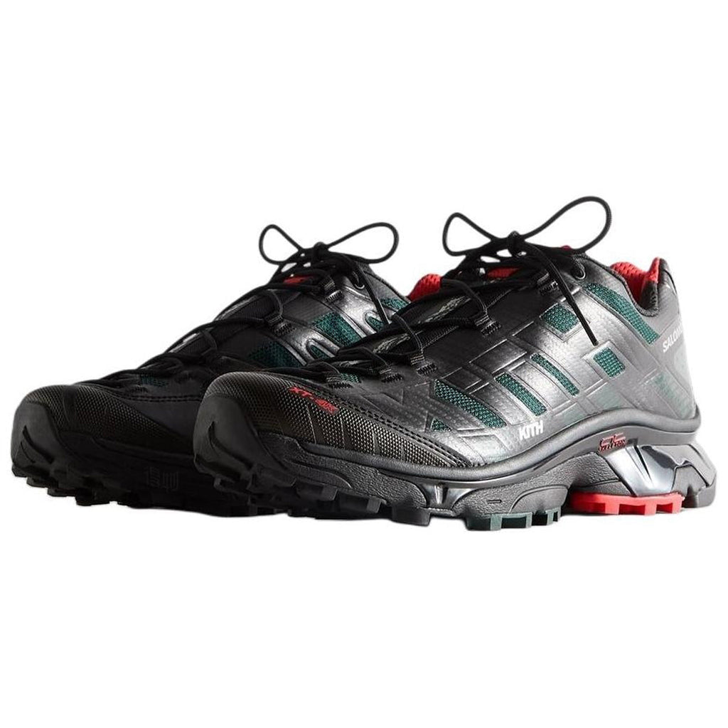 KITH × Salomon XT-VOYAGER Sneakers – Black / Dark Green / Red