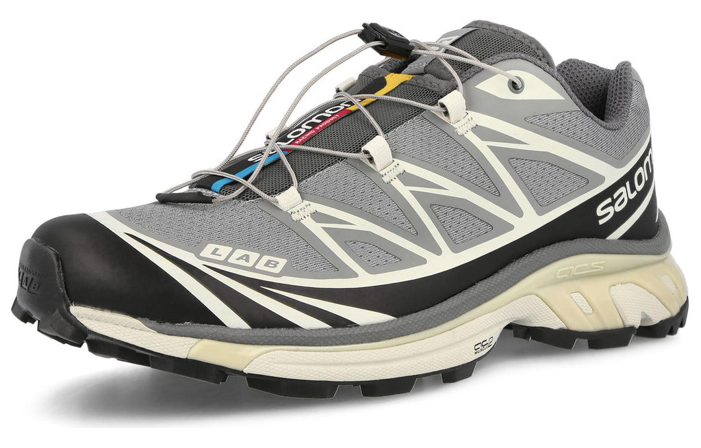 Salomon XT-6 RECUT Low-Top Sneakers – Grey / Black / Cream