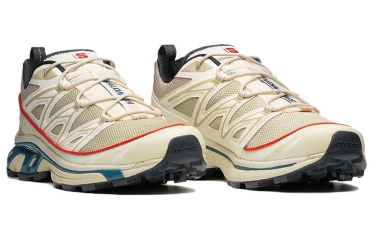 Salomon XT-6 Expanse Low-Top Sneakers – Cream / Teal / Red