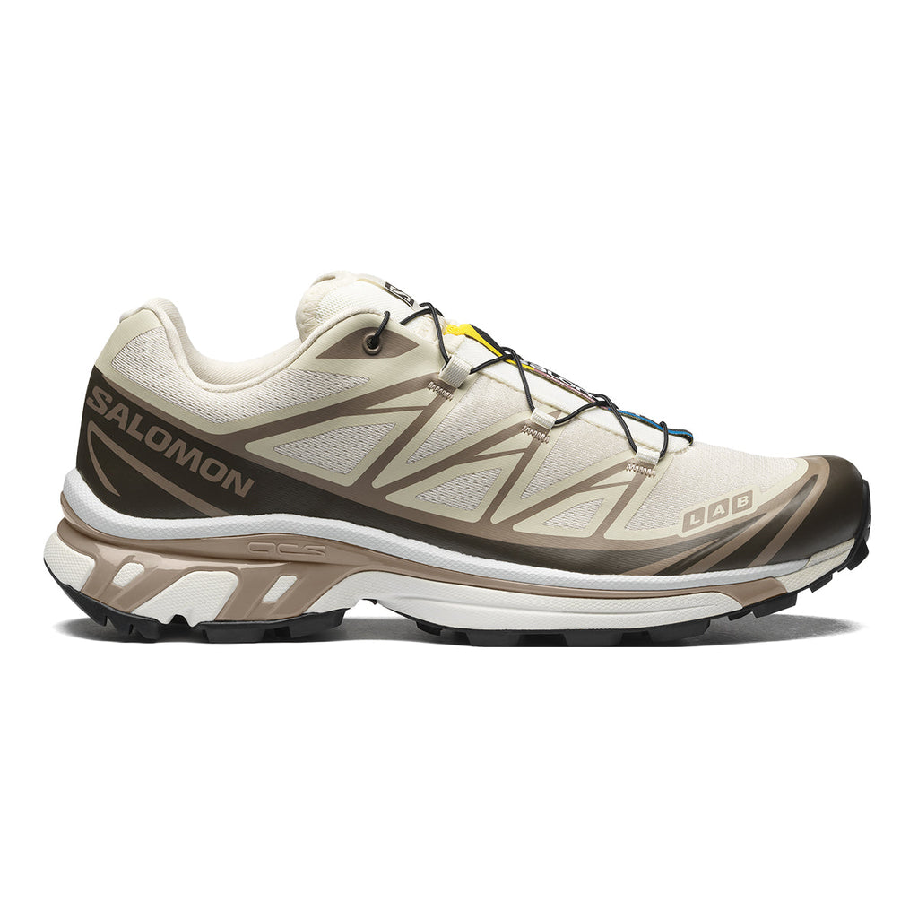 Salomon XT-6 Low-Top Sneakers – Cream / Brown / Black