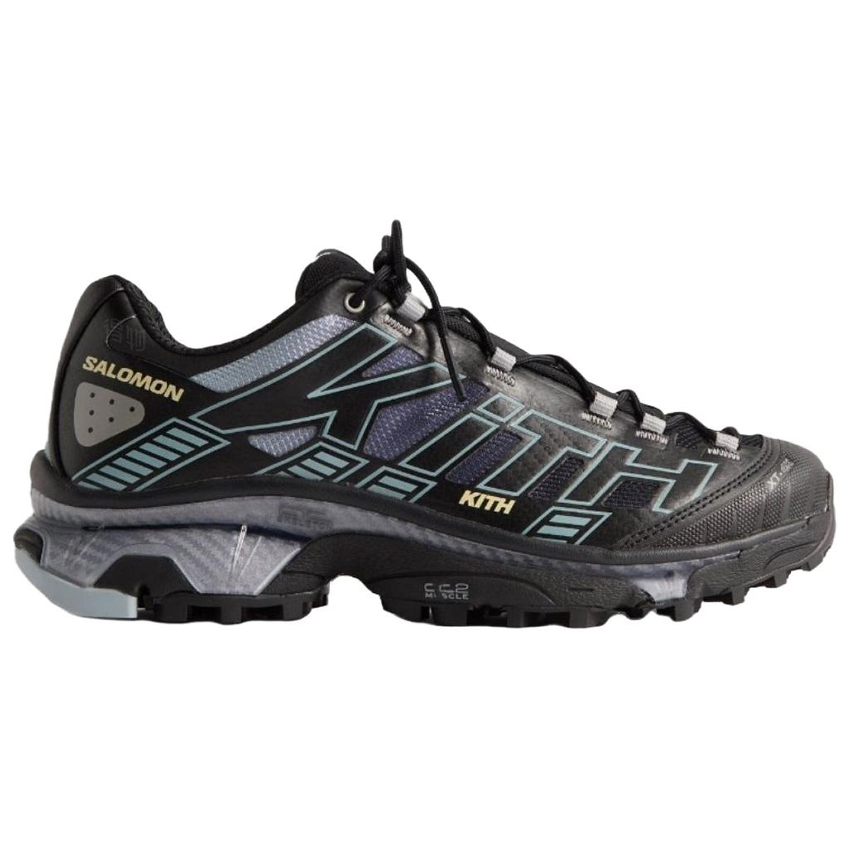 KITH × Salomon XT-4K Sneakers – Black / Grey / Pale Blue