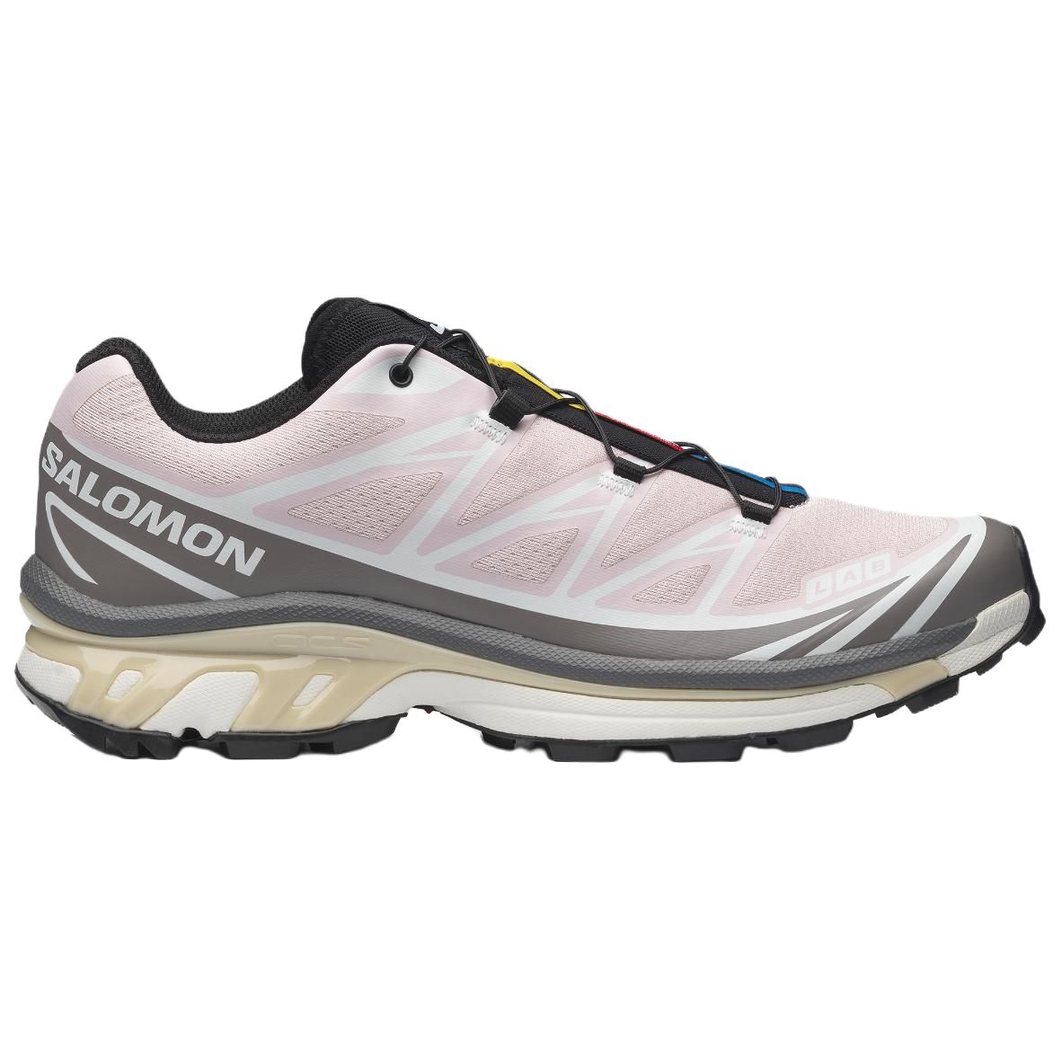 Salomon XT-6 Low-Top Sneakers – Pale Pink / White / Grey