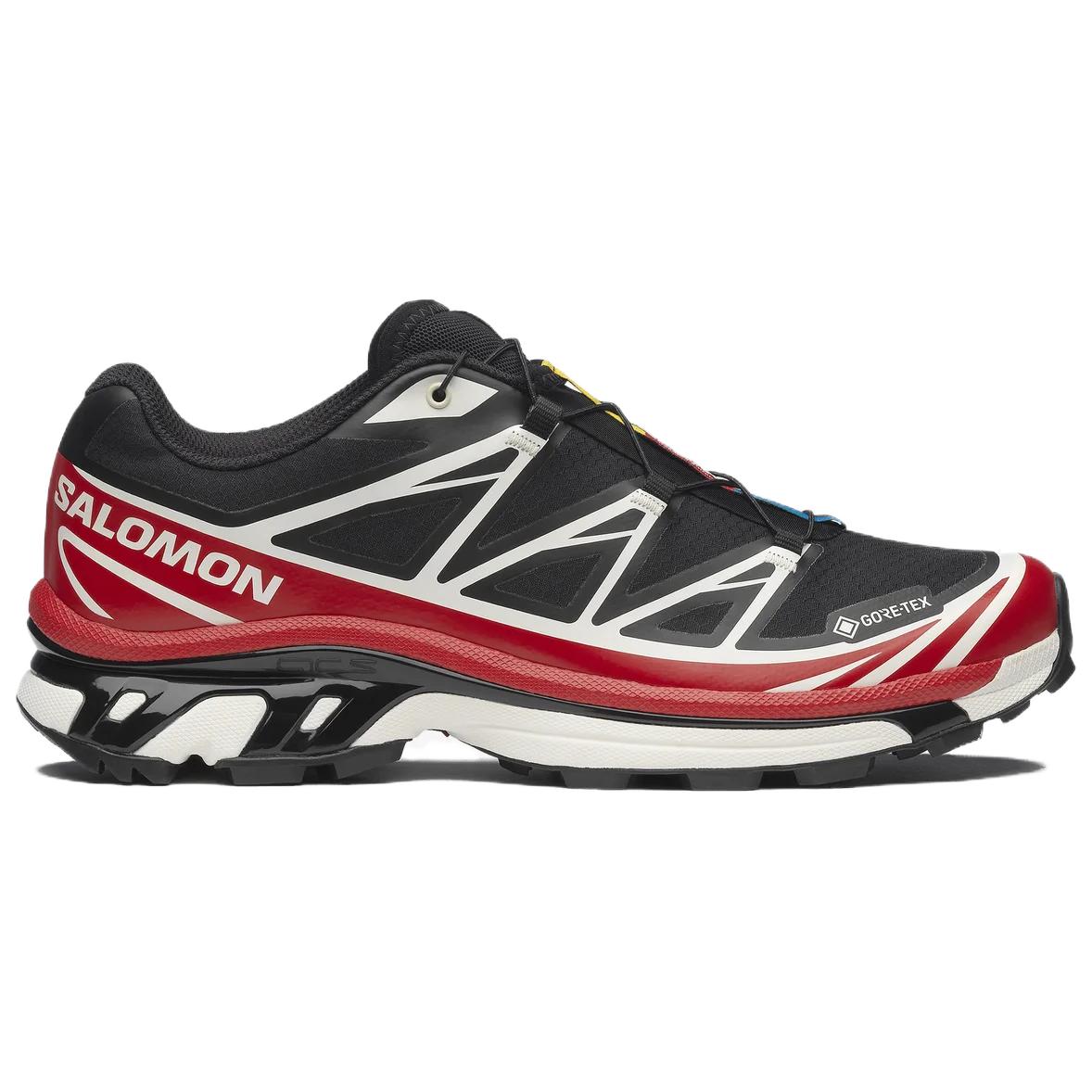Salomon XT-6 GTX Low-Top Sneakers – Black / Red / White