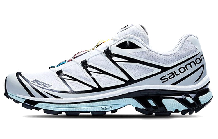 Salomon XT-6 Low-Top Sneakers – White / Black / Pale Mint
