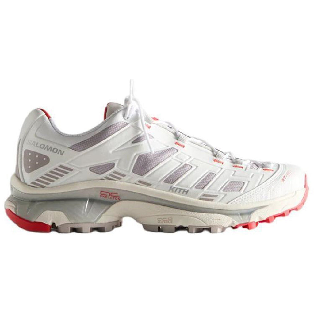 KITH × Salomon XT-4K Sneakers – White / Grey / Red