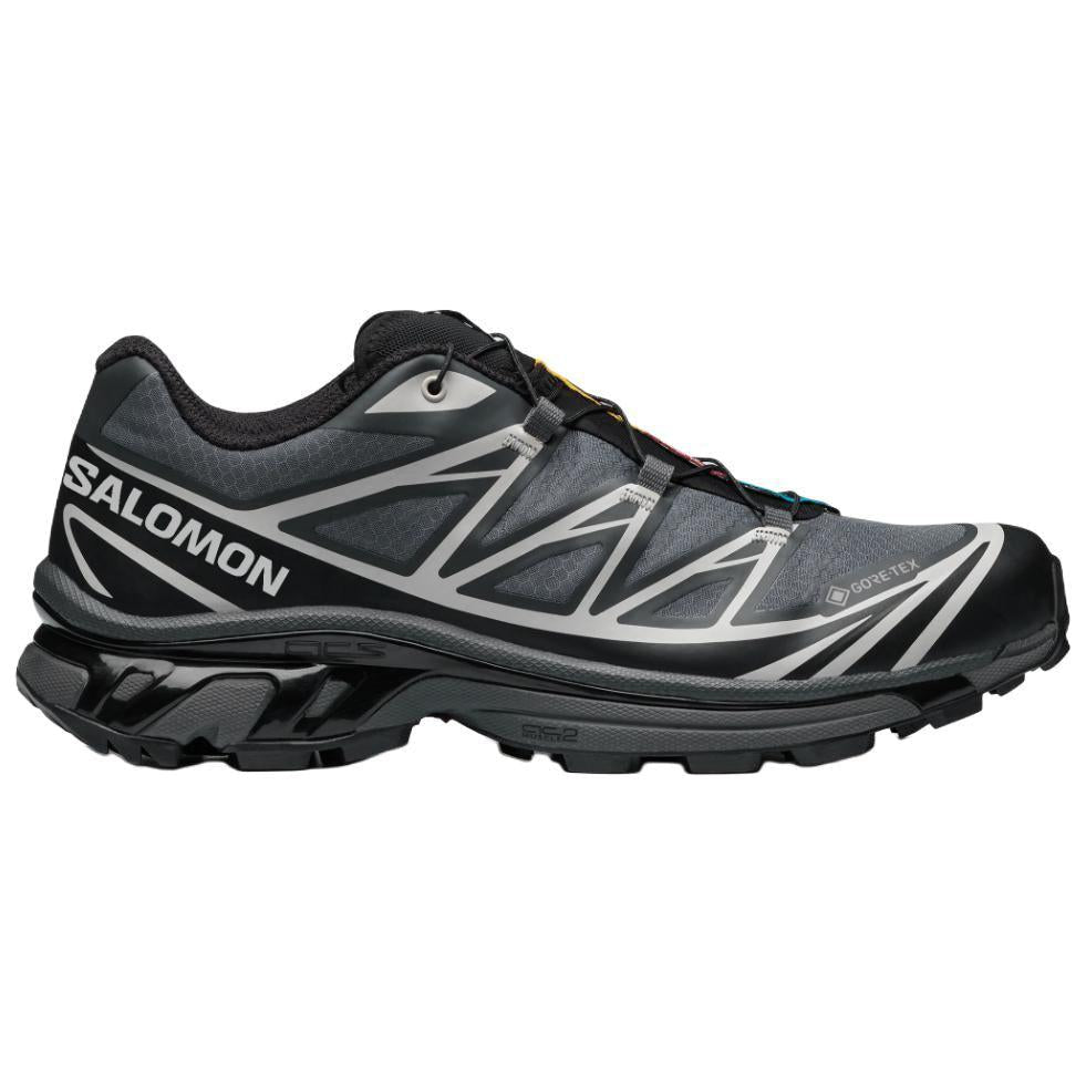 Salomon XT-6 GORE-TEX Low-Top Sneakers – Charcoal / Black / Silver