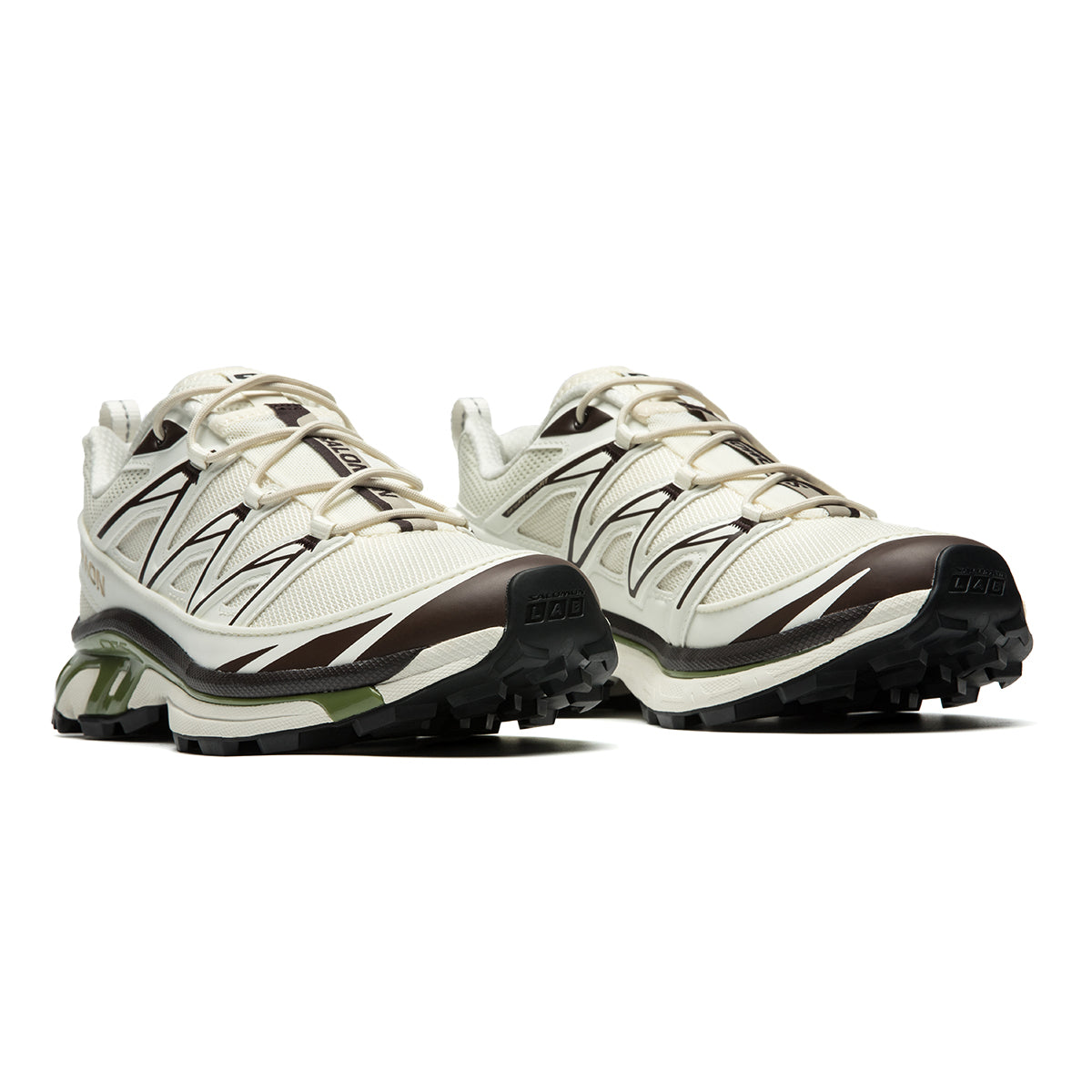 Salomon XT-6 Expanse Canvas Low-Top Sneakers – Cream / Olive Green