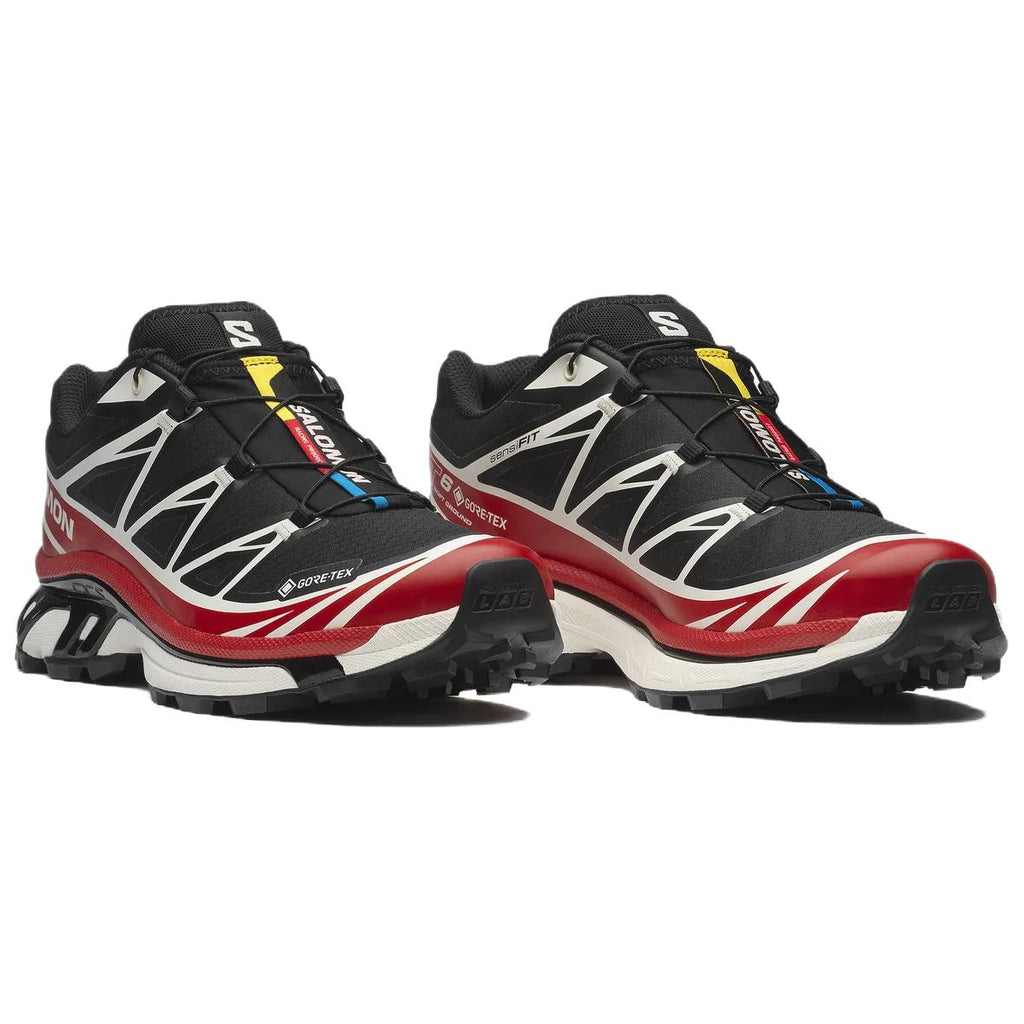 Salomon XT-6 GTX Low-Top Sneakers – Black / Red / White