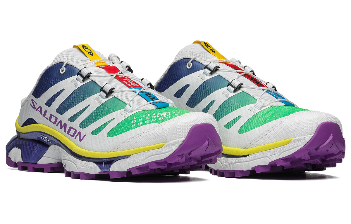 Salomon XT-4 Mule Shoes – White / Green / Purple