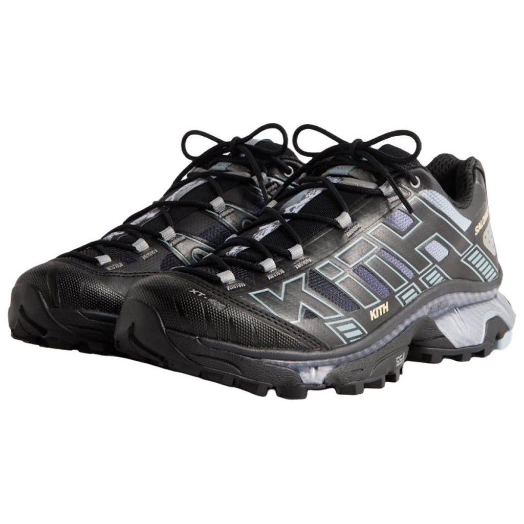 KITH × Salomon XT-4K Sneakers – Black / Grey / Pale Blue