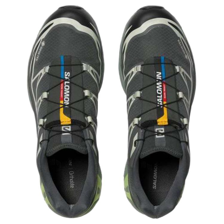 Salomon XT-6 GTX Low-Top Sneakers – Grey / Black / Pale Lime
