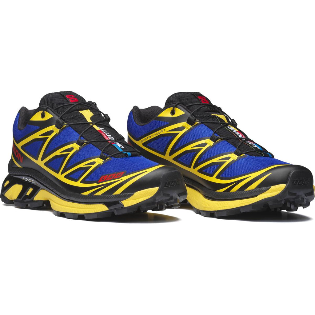 Salomon XT-6 Low-Top Sneakers – Blue / Yellow / Black