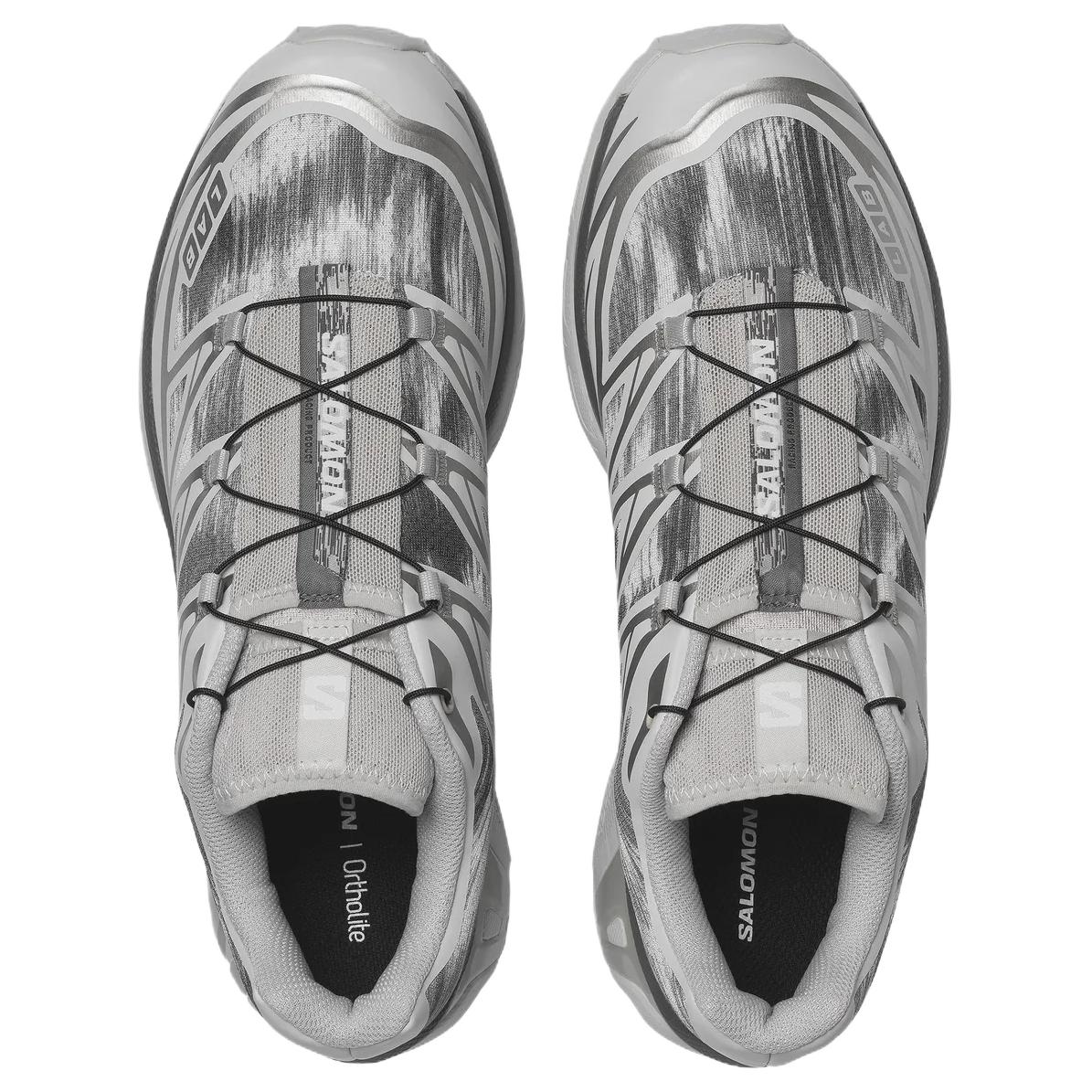 Salomon XT-6 Camo Low-Top Sneakers – Light Grey / White