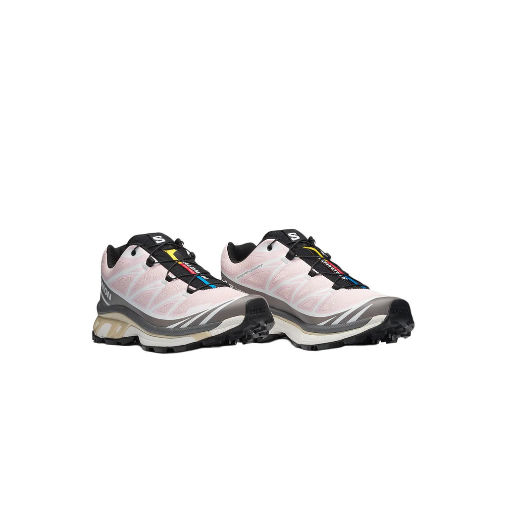Salomon XT-6 Low-Top Sneakers – Pale Pink / White / Grey