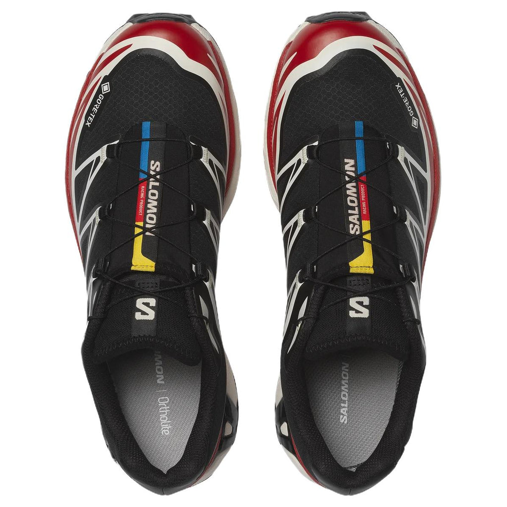 Salomon XT-6 GTX Low-Top Sneakers – Black / Red / White