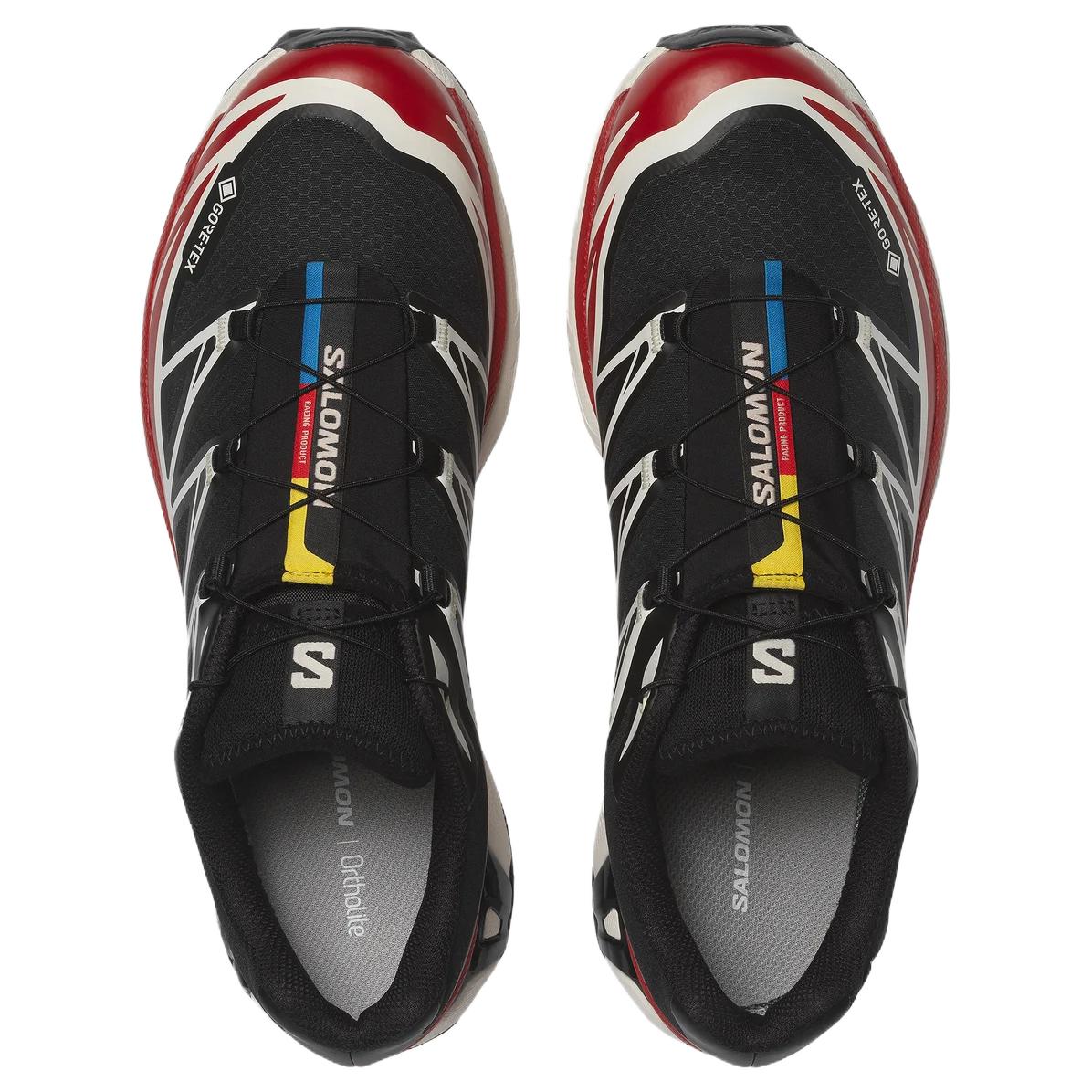 Salomon XT-6 GTX Low-Top Sneakers – Black / Red / White