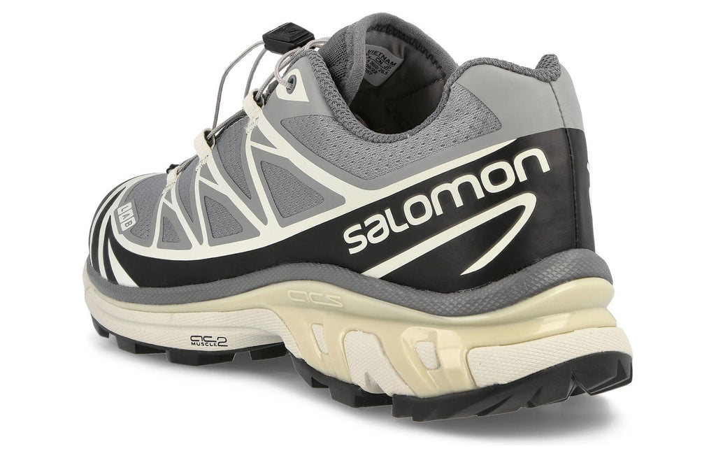 Salomon XT-6 RECUT Low-Top Sneakers – Grey / Black / Cream