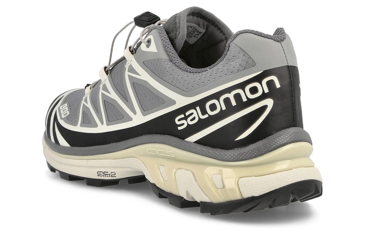 Salomon XT-6 RECUT Low-Top Sneakers – Grey / Black / Cream