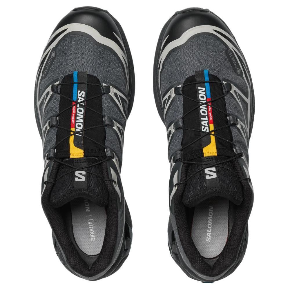 Salomon XT-6 GORE-TEX Low-Top Sneakers – Charcoal / Black / Silver