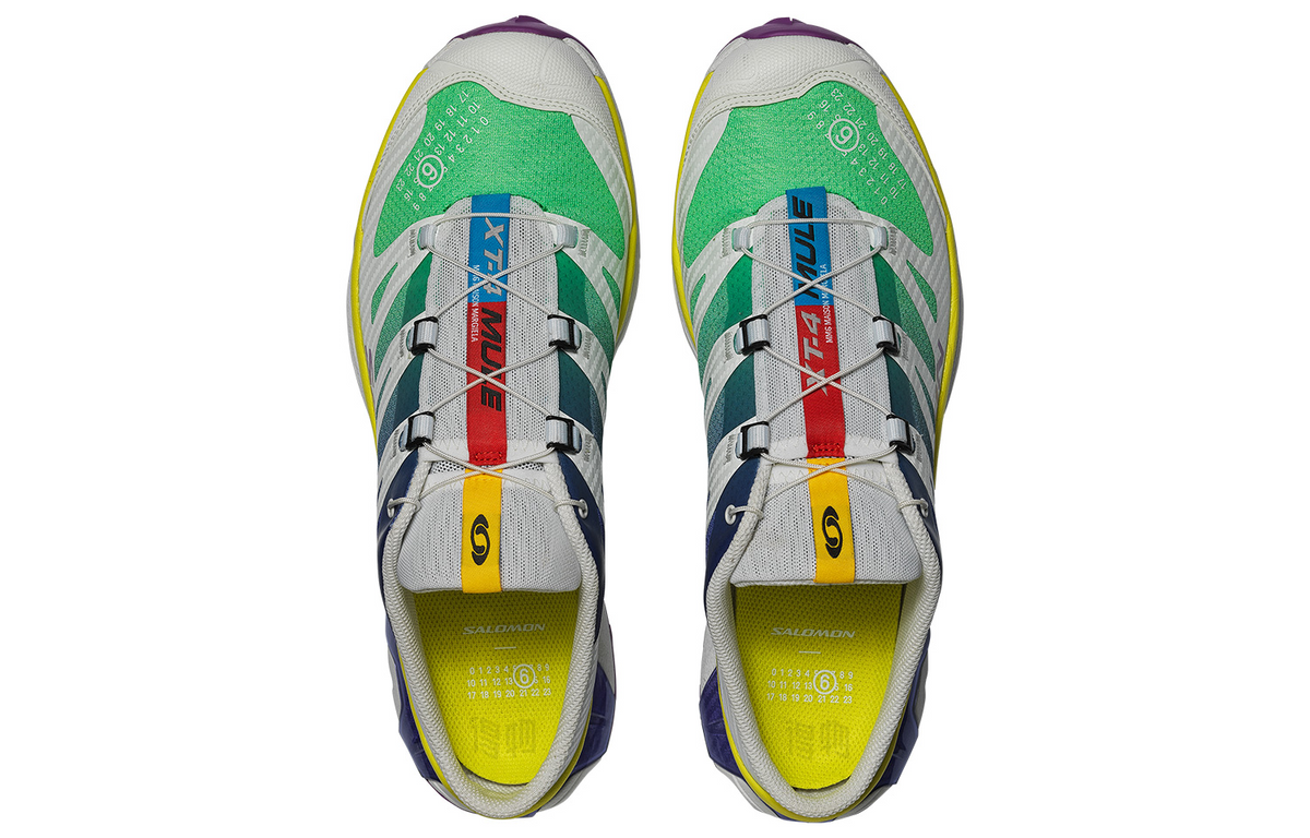 Salomon XT-4 Mule Shoes – White / Green / Purple