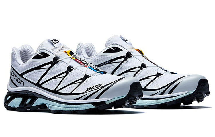 Salomon XT-6 Low-Top Sneakers – White / Black / Pale Mint
