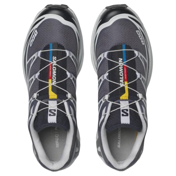 Salomon XT-6 Low-Top Sneakers – Charcoal / White / Black