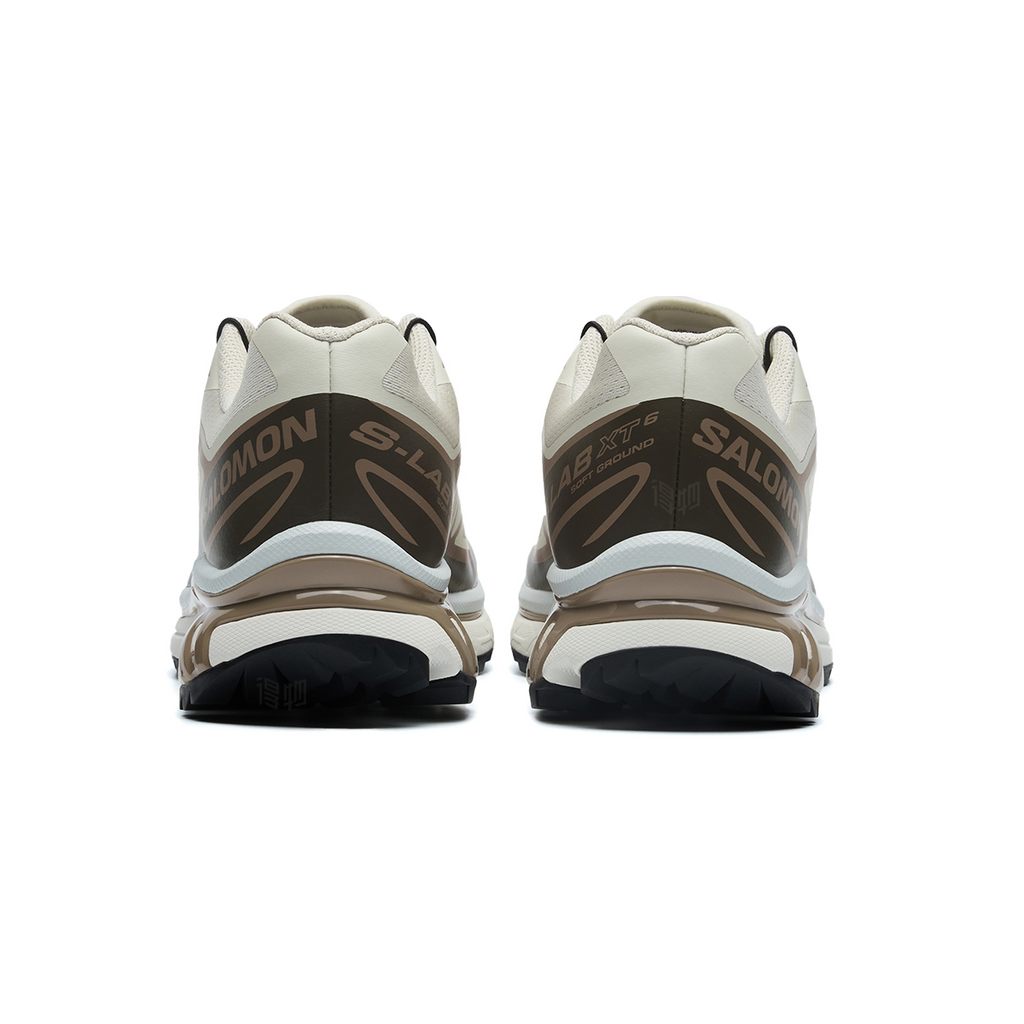 Salomon XT-6 Low-Top Sneakers – Cream / Brown / Black