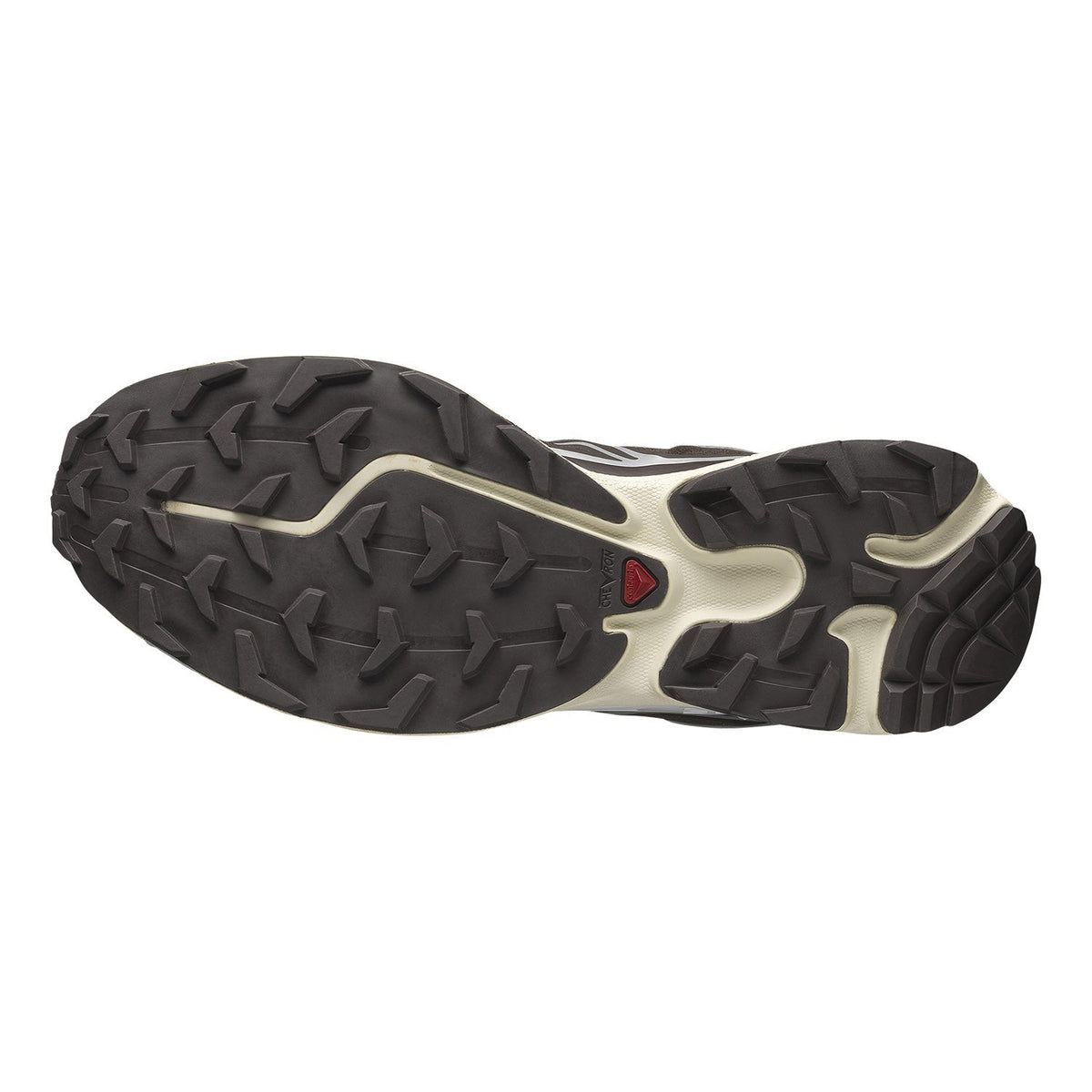 Salomon XT-6 Low-Top Sneakers – Dark Brown / Silver / Cream