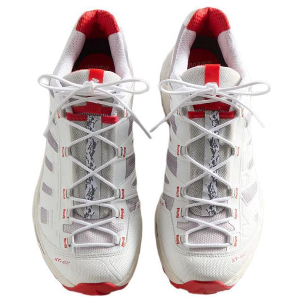 KITH × Salomon XT-4K Sneakers – White / Grey / Red