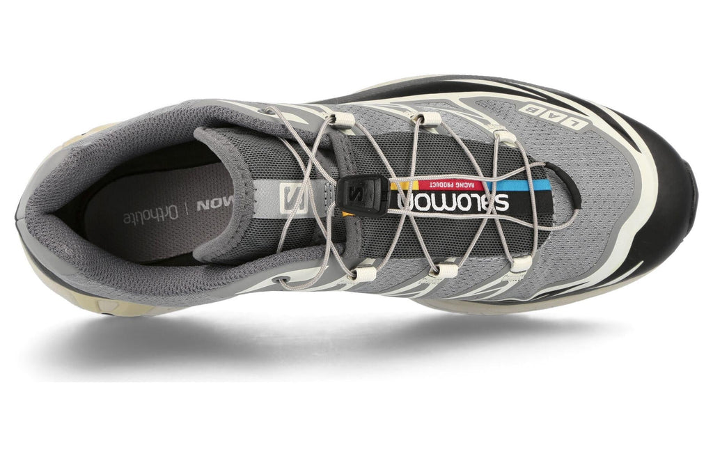 Salomon XT-6 RECUT Low-Top Sneakers – Grey / Black / Cream