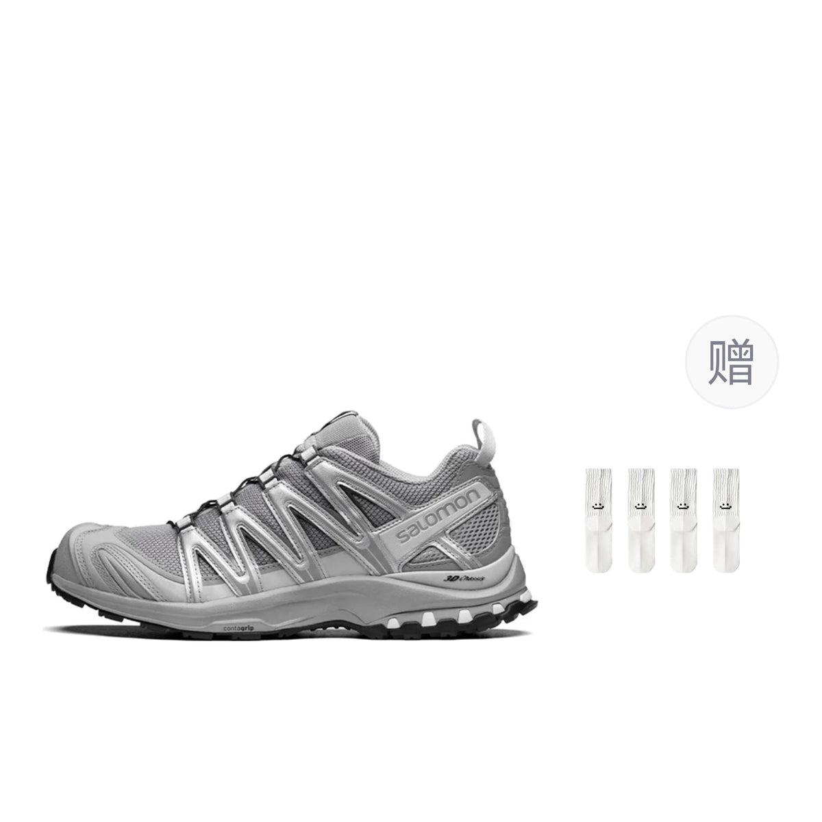 Salomon XA PRO 3D Unisex Sneakers – Grey, Silver & Black