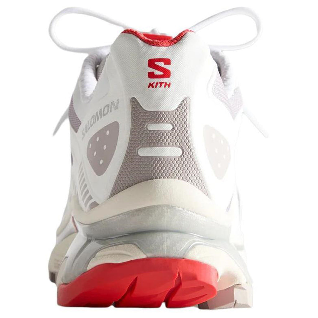 KITH × Salomon XT-4K Sneakers – White / Grey / Red