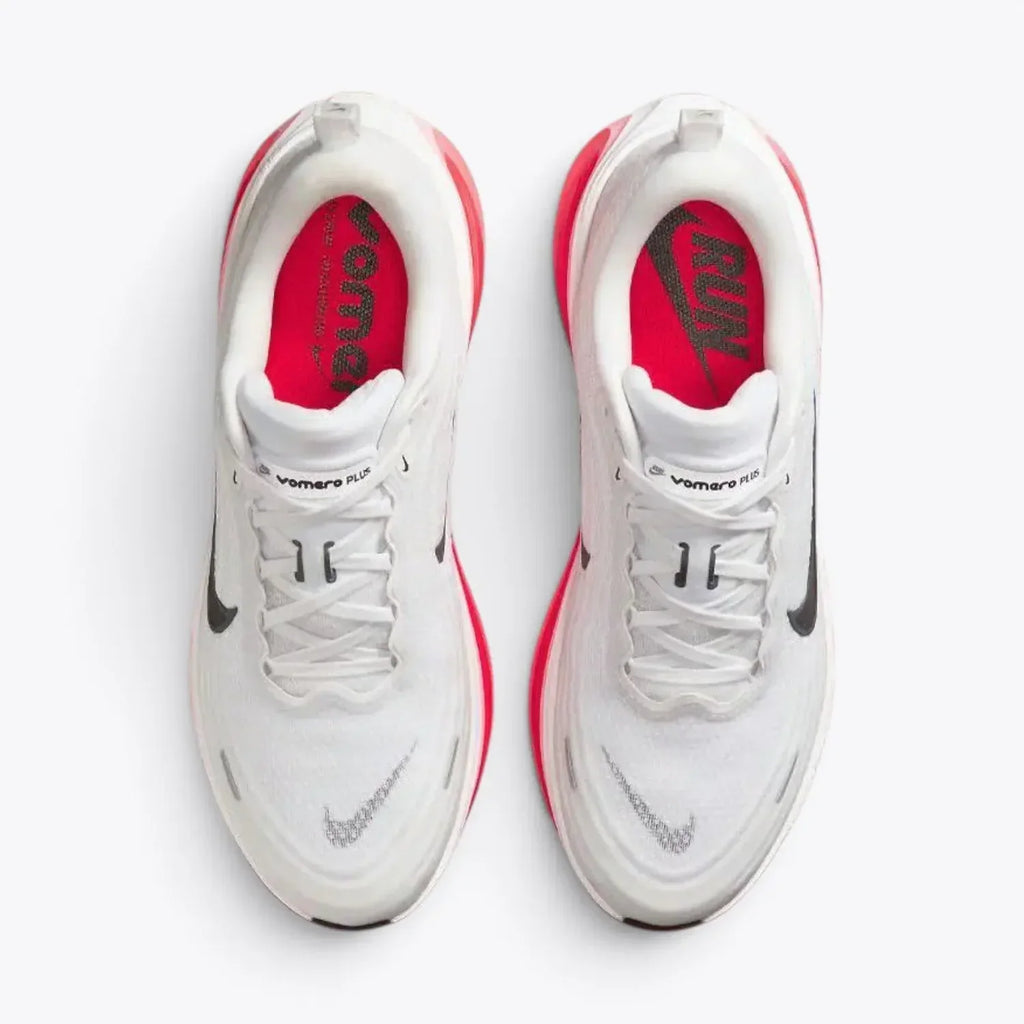 Nike Vomero Plus Running Shoes – White / Bright Crimson HV8150-100