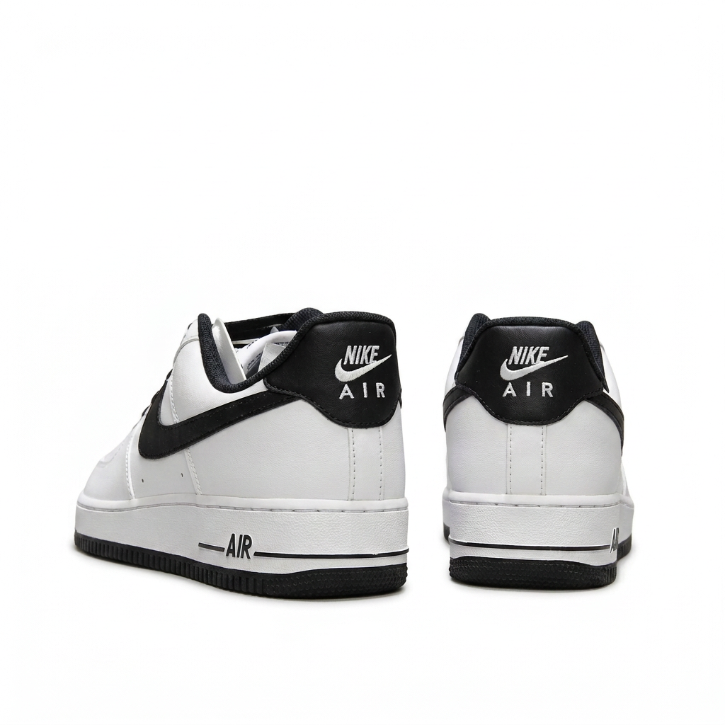 Nike sneakers rear view on a uniform white background