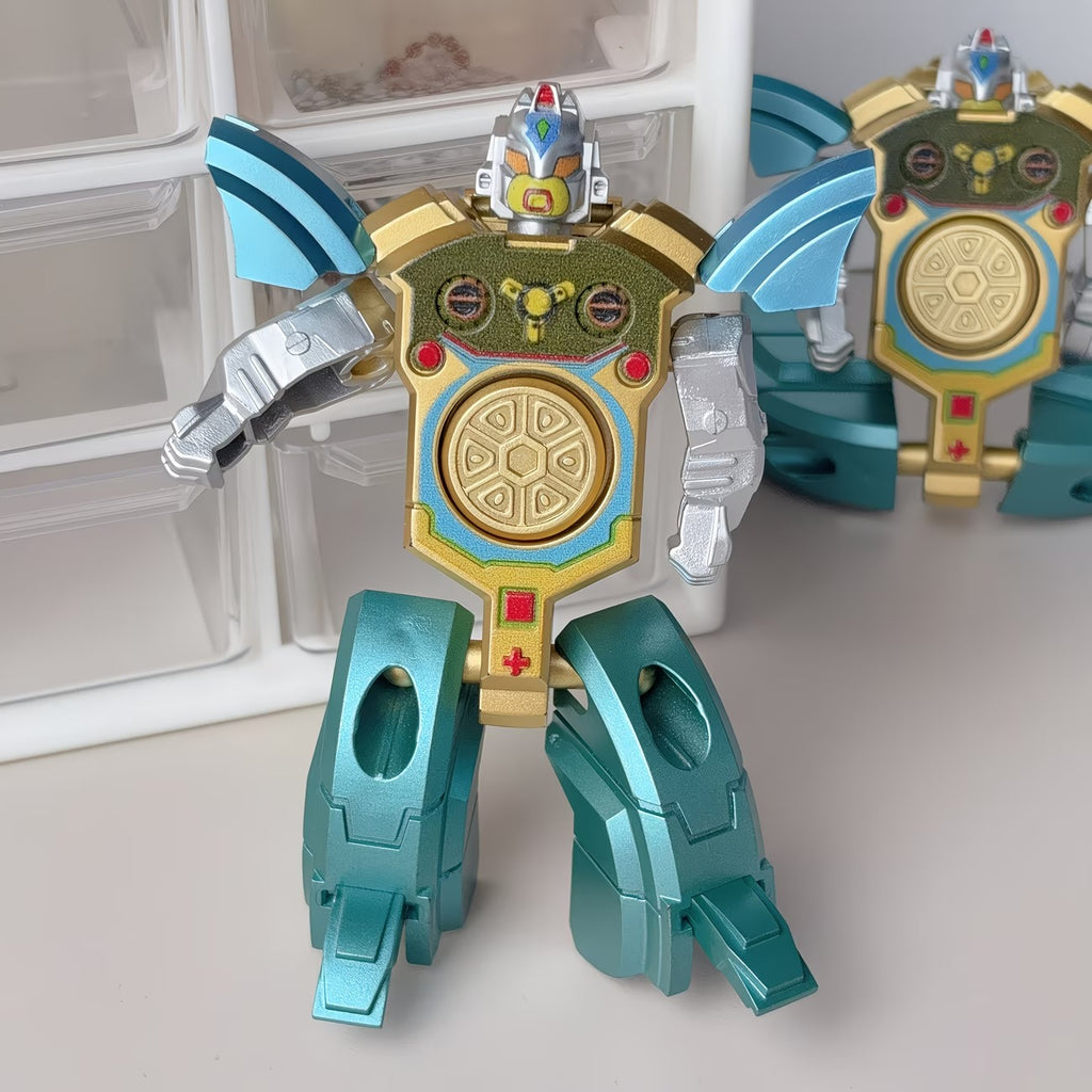 1 silvery green deformation fingertip gyroscope fun